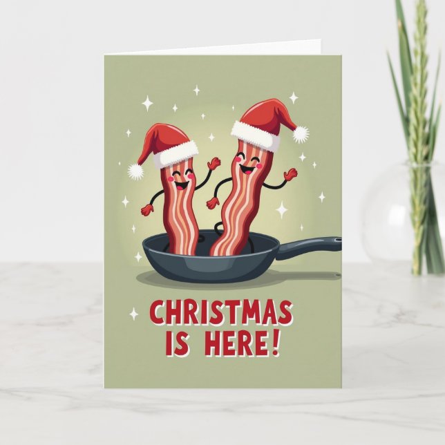 Cartão de Natal de Comida Caprichosa (Frente)