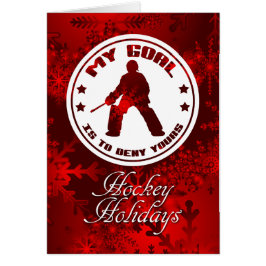 Cartão de Natal de Cotação de Hóquei em Campo