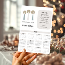 Cartão de Natal de Cotação Motivacional de Calendá