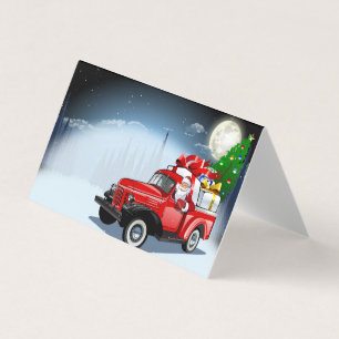 Cartão de Natal de cumprimento de desenho animado