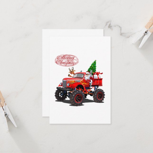 Cartão de Natal de cumprimentos de desenho animado (Frente/Verso In Situ)