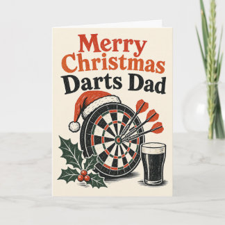 Cartão de Natal de Dardos Feliz Pai