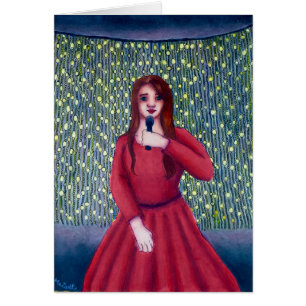 Cartão de Natal de Desenho Cópico Carol