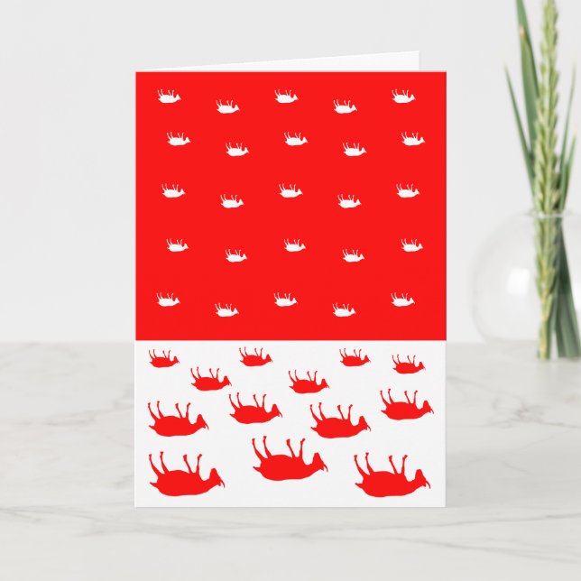 Cartão de Natal de desmaio das cabras (Frente)