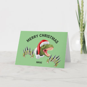 Cartão de Natal de Dinossauro Cartão de Natal Engr