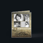 cartão de Natal de DOBRAMENTO personalizado 5x7 da<br><div class="desc">Estes cartões com fotos 5x7 de DOBRAMENTO adoráveis são imprimidos em liso,  vibrante,  papel do peso do cobrir 120lb. O cartão de Natal feito sob encomenda perfeito,  chique e bonito da foto que você ama enviar a seus família e amigos!</div>