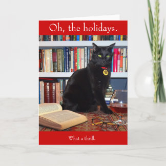 Cartão de Natal de Edgar Allan Kittycat