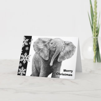 Cartão de Natal de Elefante Baby African