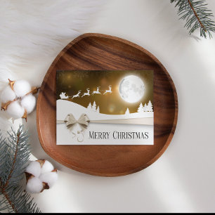 Cartão de Natal de Empresa Dourado da Faixa de Opç