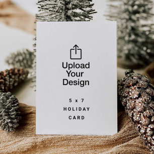 Cartão de Natal de Família 5 x 7, Envie Sua Imagem