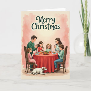 Cartão de Natal de Família Pacífica