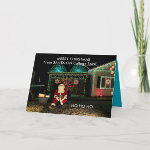 Cartão de Natal de Fechamento do Papai Noel na Fac