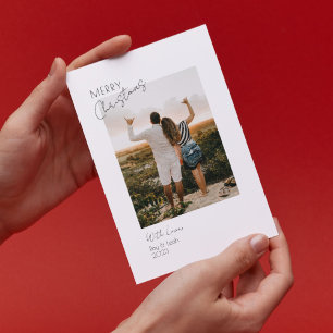 Cartão de Natal de Feliz Foto Moderno Minimalista