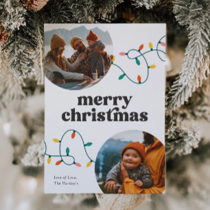 Cartão de Natal de Feliz Foto Retro