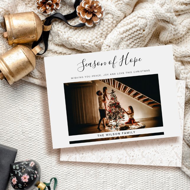 Cartão de Natal de Férias da Família Moderna Simpl (Criador carregado)