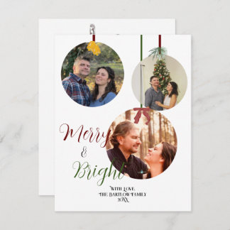 Cartão de Natal de Férias de Estilo de Pedido Seis