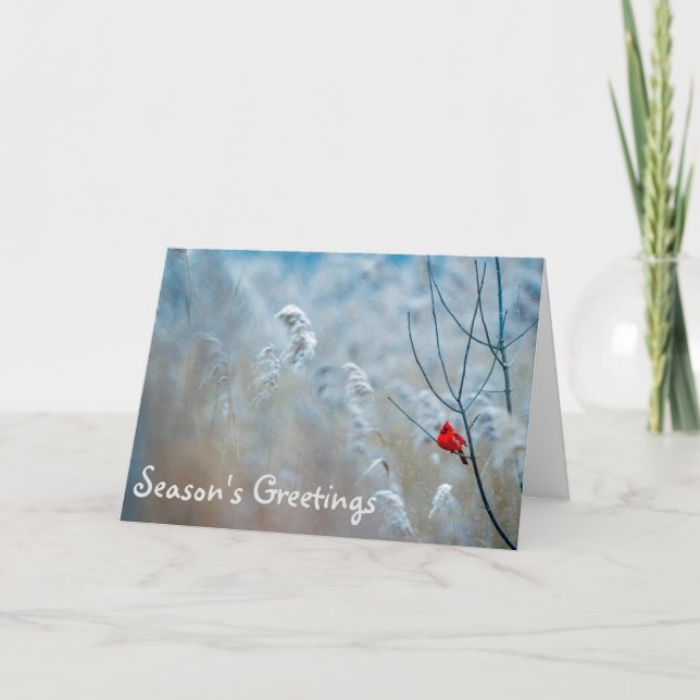 Cartão de Natal de Férias de Férias da Estação Car (Frente)