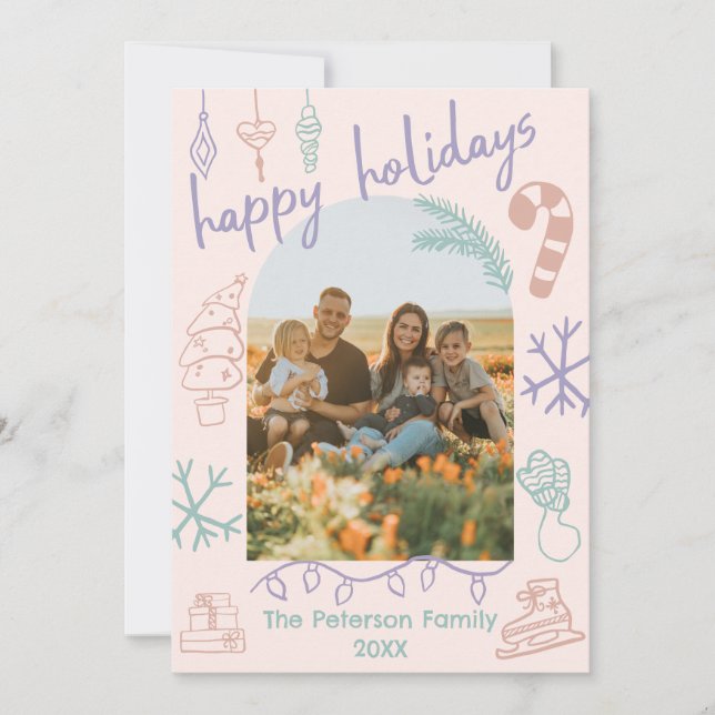 Cartão de Natal de Férias de Férias de Arco de Dod (Frente)