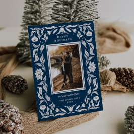 Cartão de Natal de Férias do ornamentado