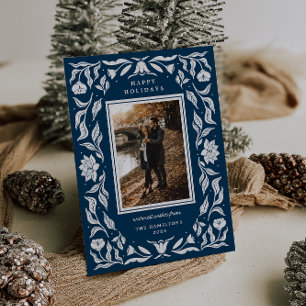 Cartão de Natal de Férias do ornamentado