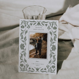 Cartão de Natal de Férias do ornamentado