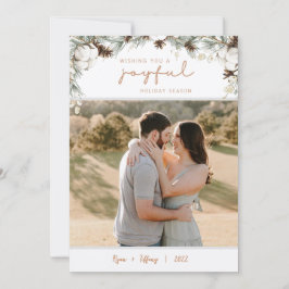 Cartão de Natal de Férias Feliz e Pinho