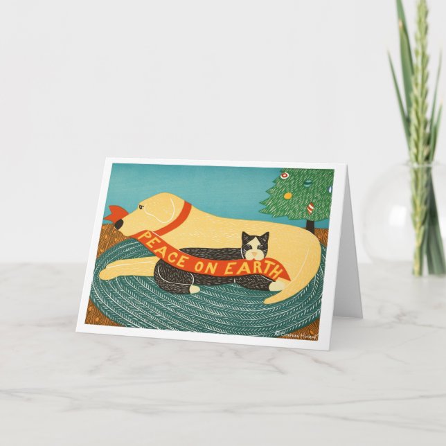 Cartão de Natal de Férias Paz na Terra - Stephen H (Frente)
