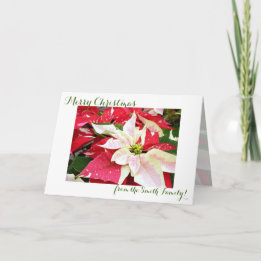 Cartão de Natal de Férias Vermelho e Branco