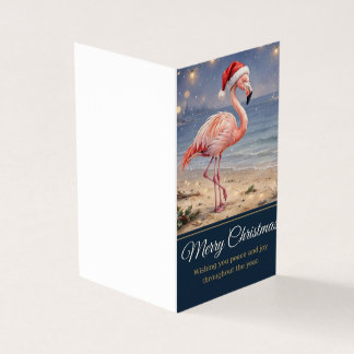 Cartão de Natal de Flamingo - Saudação de Boas Fes