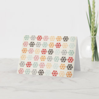 Cartão de Natal De Floco De Neve Do Tema Vintage