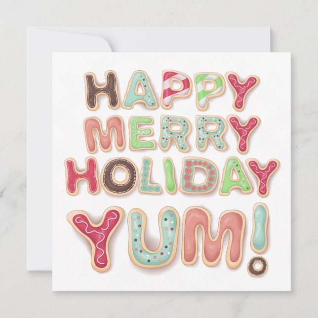 Cartão de Natal de fosco com cartão de Natal (Frente)