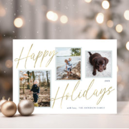 Cartão de Natal de Foto com Roteiro Feliz Natal em