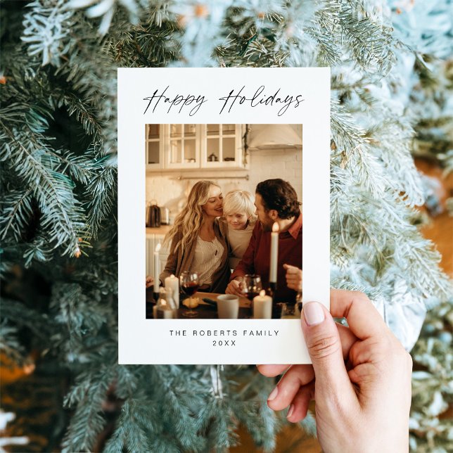 Cartão de Natal de Foto da Família Moderna (Criador carregado)