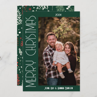 Cartão de Natal de Foto da Floresta Moderna