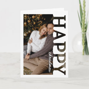 Cartão de Natal de Foto de Feliz Férias Modern M