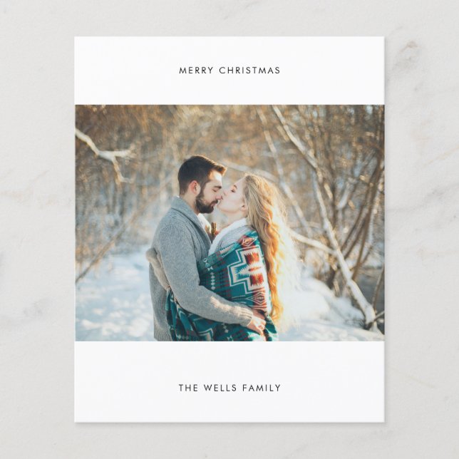 Cartão de Natal de Foto de Orçamento (Frente)