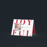 Cartão de Natal de Foto de Tipo Negrito Moderno Ve<br><div class="desc">Bonito e moderno, alegre e ousado tipo vermelho festivo, cartão com fotos de férias. Recursos da placa, foto do solteiro no quadro de estilo polaroide. A Dentro card é complementada com um padrão de ponto de rabisco branco no plano de fundo de cor vermelha correspondente. Modelo para espaços de texto...</div>