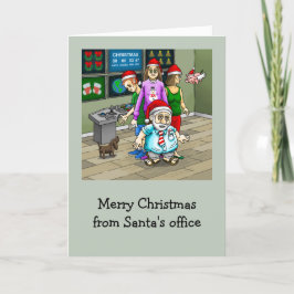 Cartão de Natal de Foto do Office para papais noei