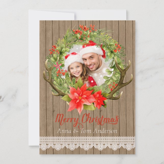 Cartão de Natal de Foto do País (Frente)