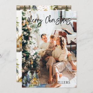 Cartão de Natal de Foto Nórdico/Montanhês Personal