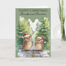 Cartão de Natal de Foto Personalizado para Avós
