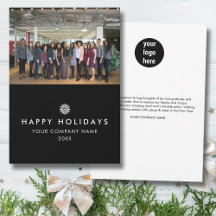 Cartão de Natal de Fotografia do logotipo da Equip