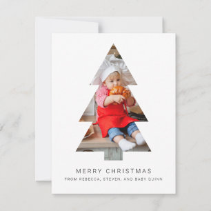 Cartão de Natal de Fotografia Minimalista com Crop