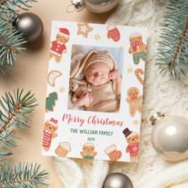 Cartão de Natal de Fotos Feliz Natal Bebê