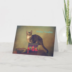 Cartão de Natal de gato malvado