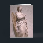 Cartão de Natal de Gaudete<br><div class="desc">Uma escultura do arcanjo Gabriel e uma canção de natal Latin do Natal para seus amigos do medievalist.</div>