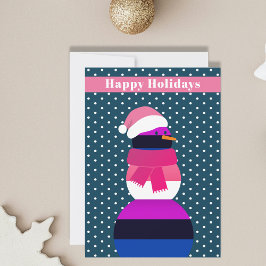 Cartão de Natal de Gengibre de Snowman