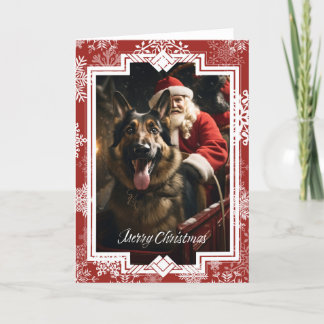 Cartão de Natal de german shepherd