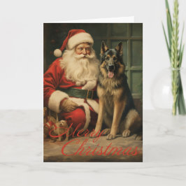Cartão de Natal de german shepherd