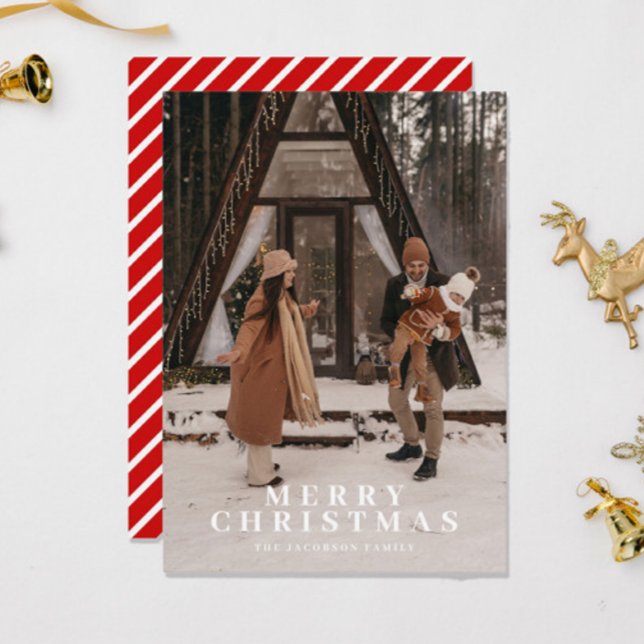 Cartão de Natal de Greve Vermelha Festiva MERI (Criador carregado)